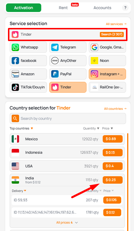 temp indian number for tinder