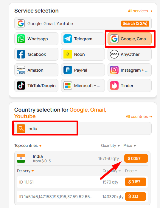 Get temp indian number for Gmail Verification