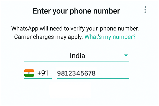 receive SMS for WhatsApp